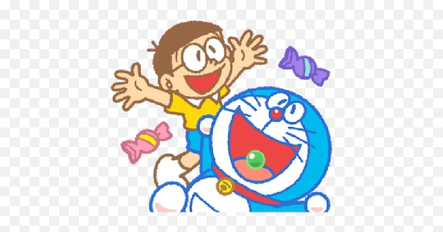 Doraemon Whatsapp Stickers - Happy Emoji,Emoticon Dito Medio Iphone