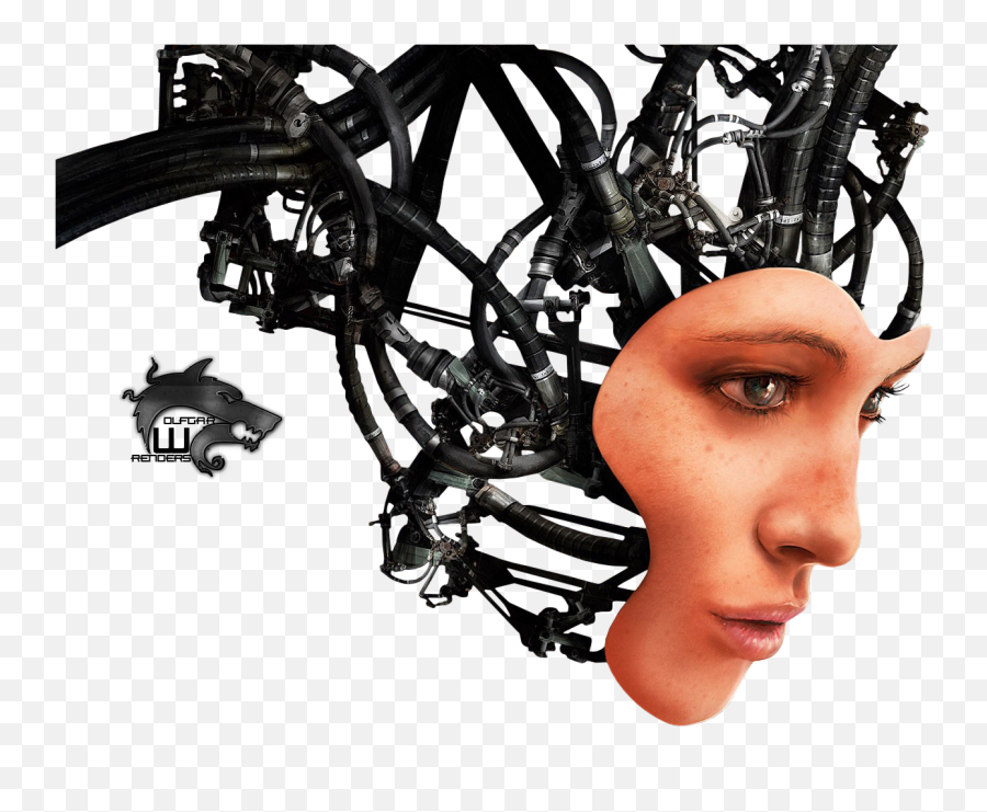 Library Of Robot Half Face Jpg Library Png Files - Cyborg Png Emoji,Robot Face Emoticon