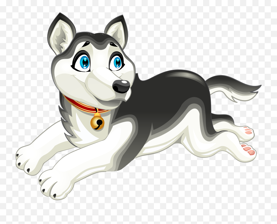 Cartoon Dog - Dog Husky Clipart Png Emoji,Animated Dog Emoji
