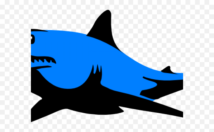 Fins Clipart Blue Shark - Great White Shark Black And White Shark Template For Pumpkin Carving Emoji,Shark Emoji