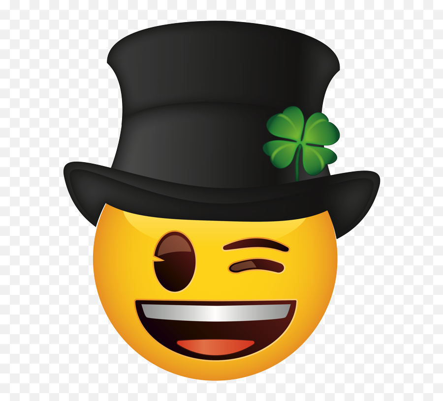 Chimney Sweeper Face Smiling And Winking - St Patrick Emoji Png,Shamrock Emoticons Download