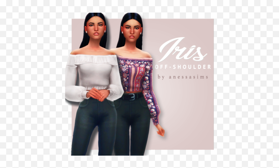 900 Sims 4 Cc Ideas Sims 4 Sims 4 Cc Sims - Sims 4 Anessasims Iris Off Shoulder Emoji,Sims 4 Mod Emotion Face