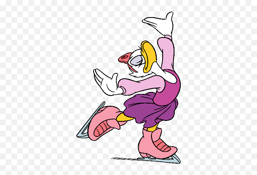 Daisy Duck Disney Clipart Disney Duck - Daisy Duck Skating Emoji,Emoji Blitz Ducktale Not Working