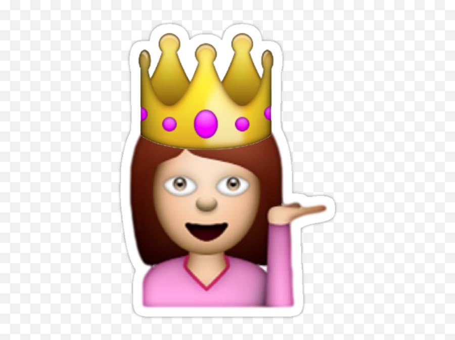 Red Dress Queen Emoji - Girl With Crown Emoji,Queen Emoji