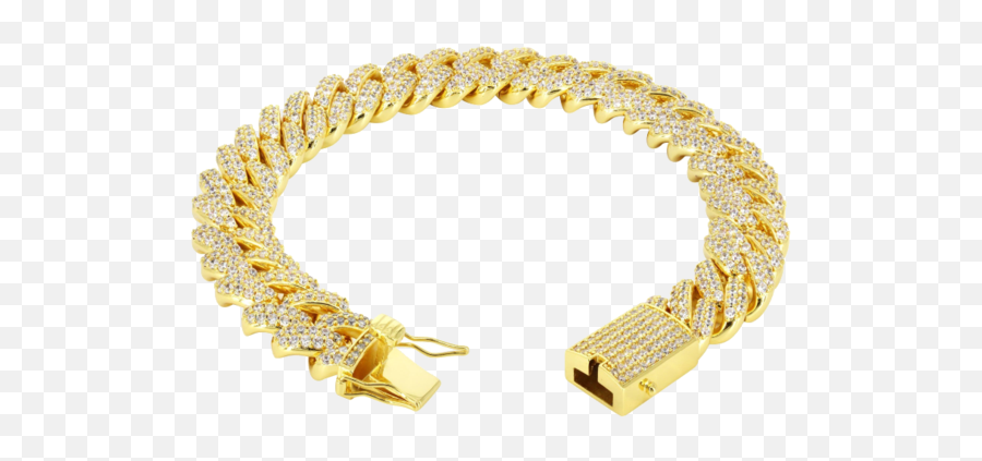 12mm Cuban Link Bracelet - Gold Plated U2013 Gameday Lux Solid Emoji,Cuban Emoji