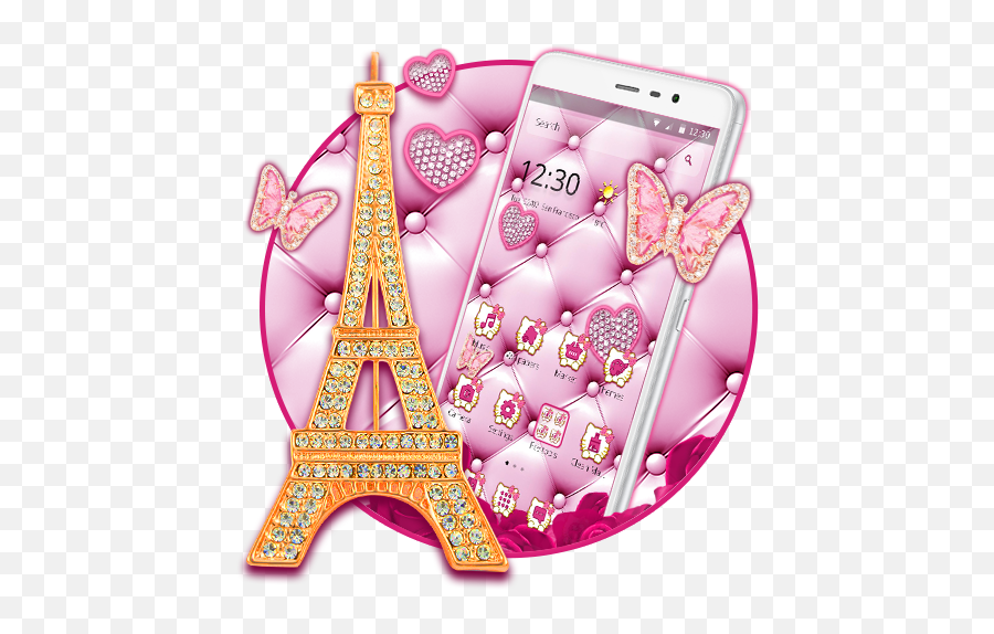 Gold Glitter Eiffel Tower Theme U2013 Aplicaii Pe Google Play - Smartphone Emoji,Is There An Eiffel Tower Emoji