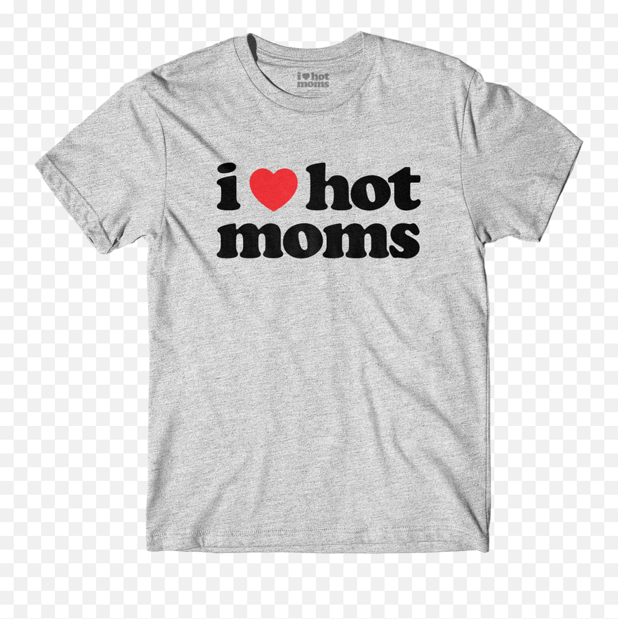 I Heart Hot Moms Grey Tee - Danny Duncan Merch Emoji,Gouda Heart Emoticon