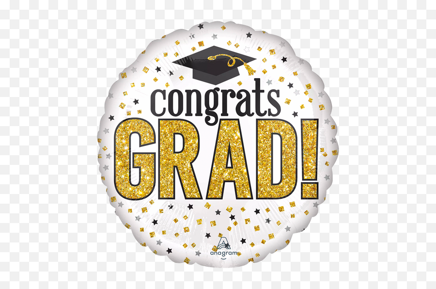 Graduation Emoticons Way To Go Grad Foil Balloon 18inch - Syumien Emoji,Congrats Balloon Emoticon