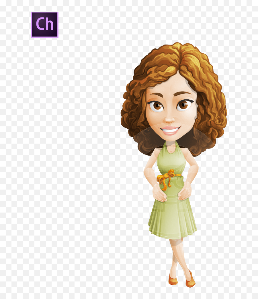 Sunny Mccurls Character Animator Puppet Graphicmama In - Middle Aged Woman Cartoon Lady Cartoon Png Emoji,Male Anime Eyes Emotions