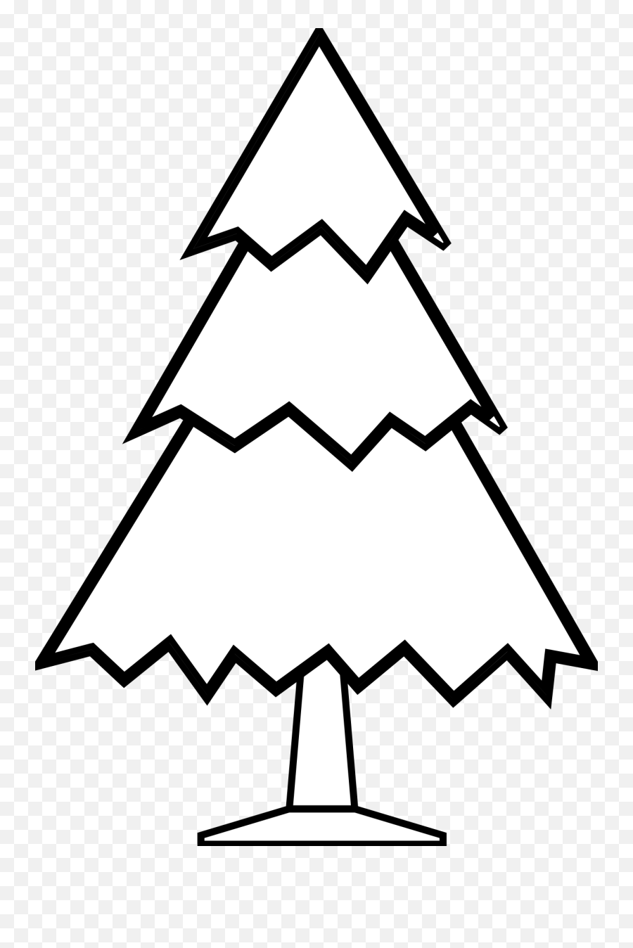 Emoji Clipart Black And White Emoji Black And White - Easy Simple Tree Drawing,Christmas Tree Emoji
