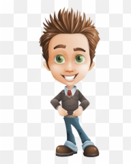 Cute Smart Boy Cartoon Vector Character - Cartoon Characters Vector Png Emoji,Boy And Girl Emoji