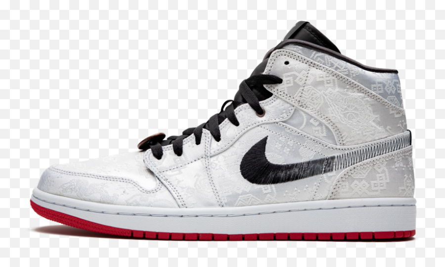 Air Jordan 1 Mid Fearless Edison Chen - Clot Silk Cu2804 Nike Air Jordan 1 Mid Edison Chen Emoji,Michael Jordans Energy And Emotion