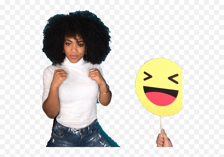 Facebook Giphy Booth Studiosocial - Curly Emoji,Fade Haircut Emoticon Animated