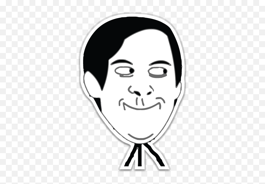 Download Hd Poker Face Meme Png Download - Spiderman Meme Happy Emoji,Black And White Funny Face Emojis