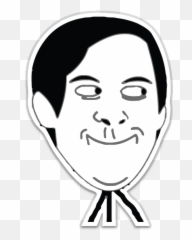 Download Hd Poker Face Meme Png Download - Spiderman Meme Happy Emoji,Black And White Funny Face Emojis