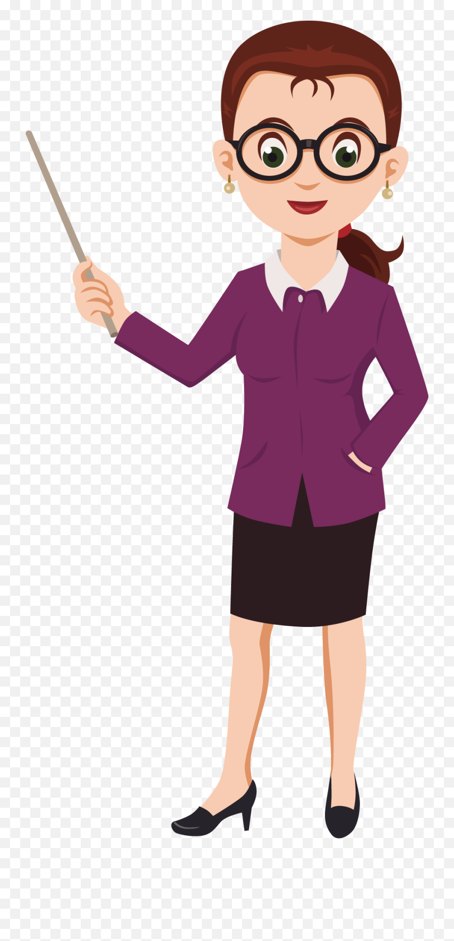 Teacher Cartoon Clip Art - Vector Image Of Female Teachers Teacher Png Emoji,Education Emoji Vector -shutterstock -istockphoto -gettyimages