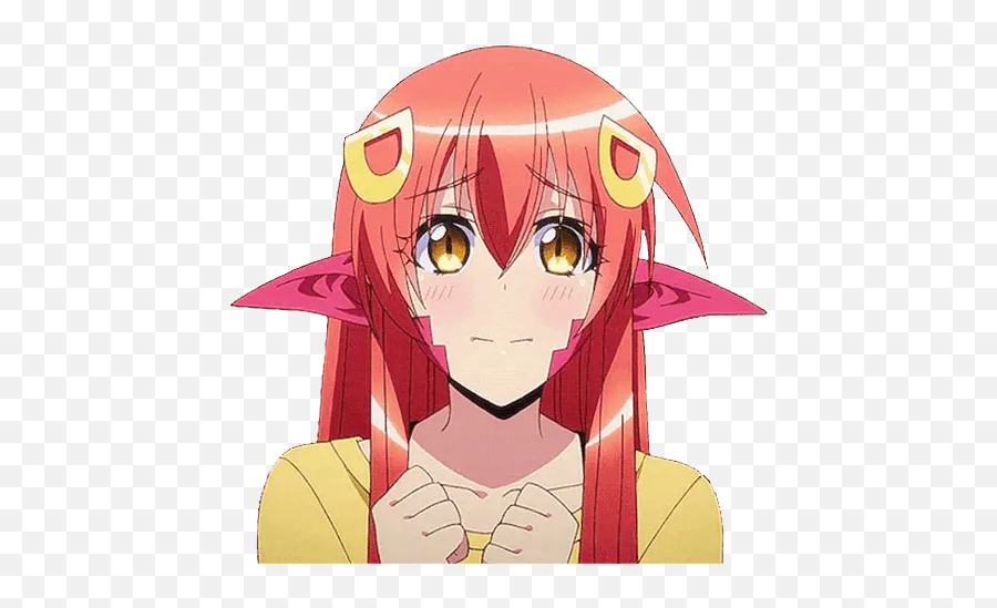 Monster Musumeu201d Stickers Set For Telegram - Miia Monster Musume Sticker Emoji,Uma Musume Discord Emojis