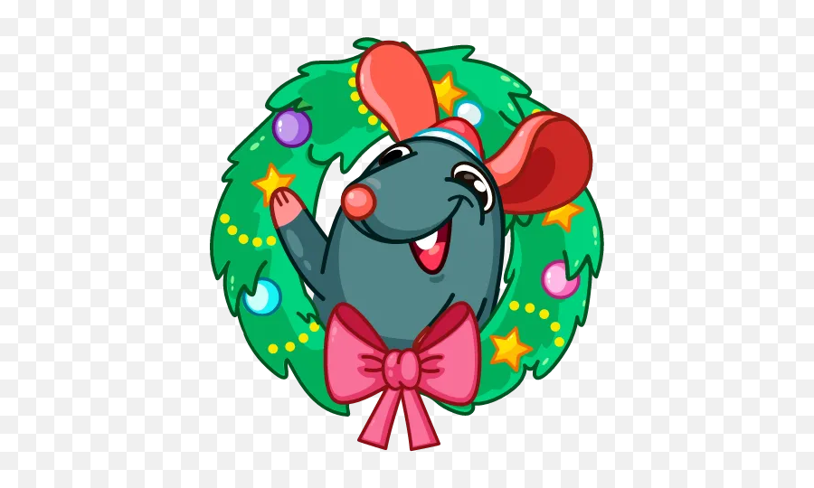 Mr Christmas Rat Sticker Pack - Stickers Cloud Emoji,Rat Locust Emotion