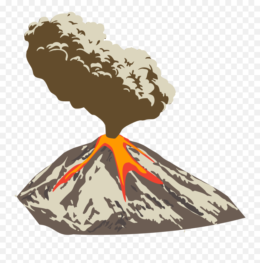Volcano Clip Art Image - Volcano Eruption Clipart Png Emoji,Volcano Emoji