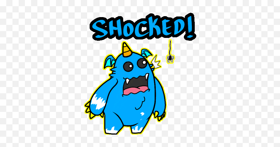Blue Monster Sticker - Blue Monster Shocked Discover Emoji,Shocked And Sad Emoji