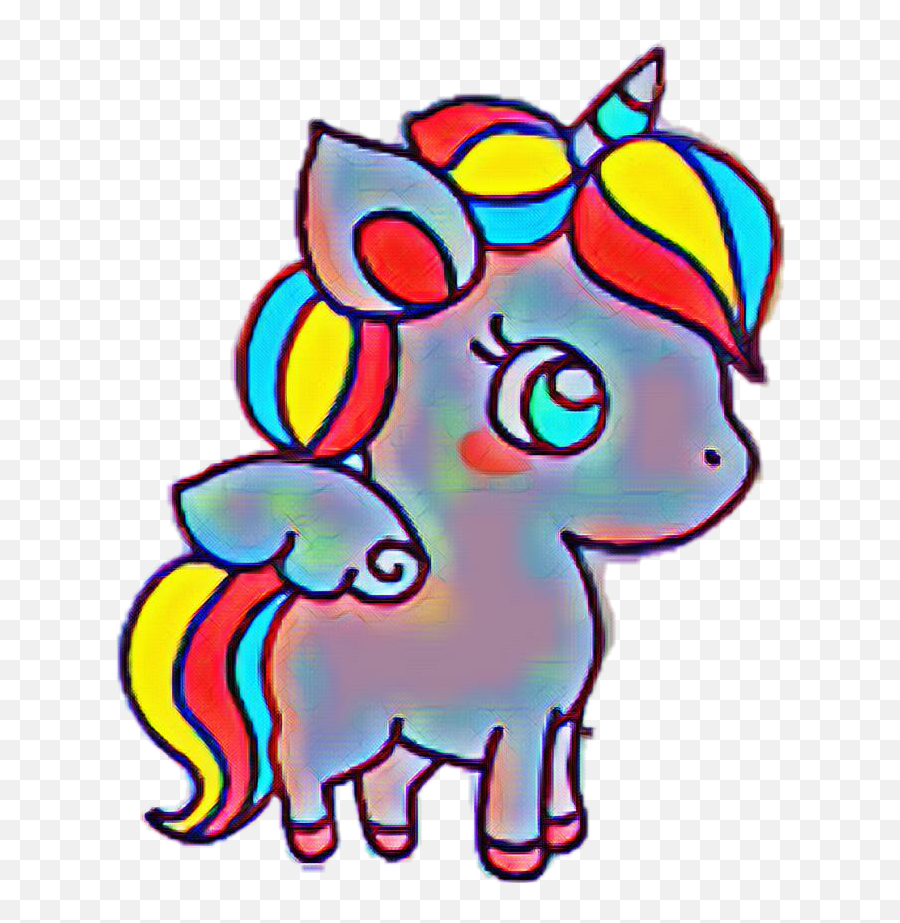 Unicorn Unicor Uni Unicornio Unic - Dot Emoji,Draw So Cute Unicorn Emoji