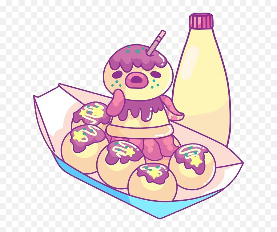 Takoyaki Japanesefood Squid Sticker - Løgismose Emoji,Takoyaki Emoji