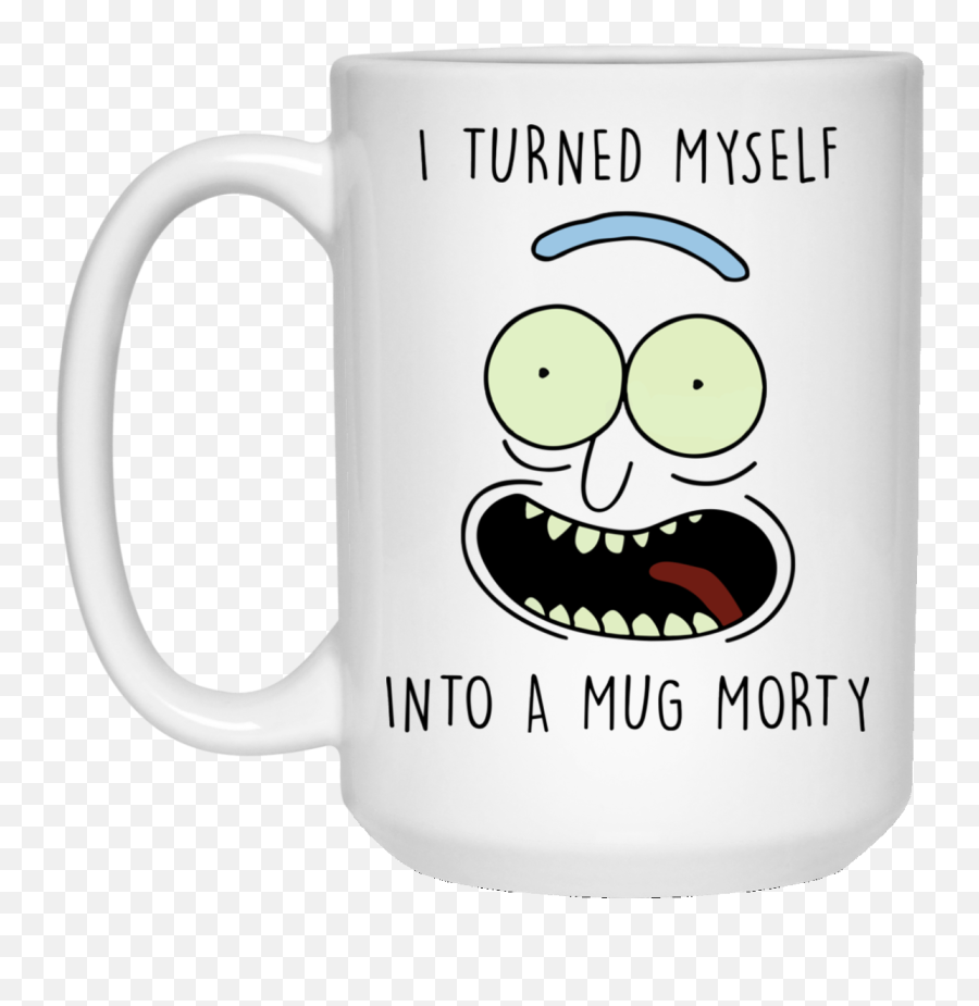 I Turned Myself Into A Mug Morty Coffee - Magic Mug Emoji,Rick And Morty Emoticons