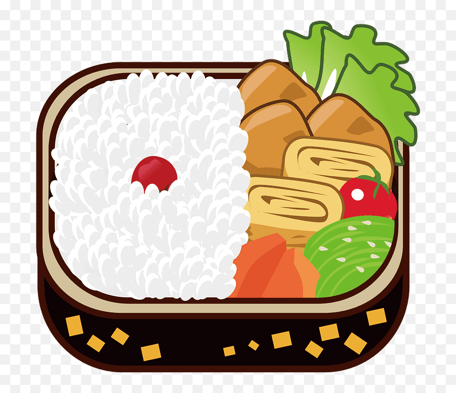 Bento Box Emoji Clipart - Bento Clipart,Asian Food Emoji