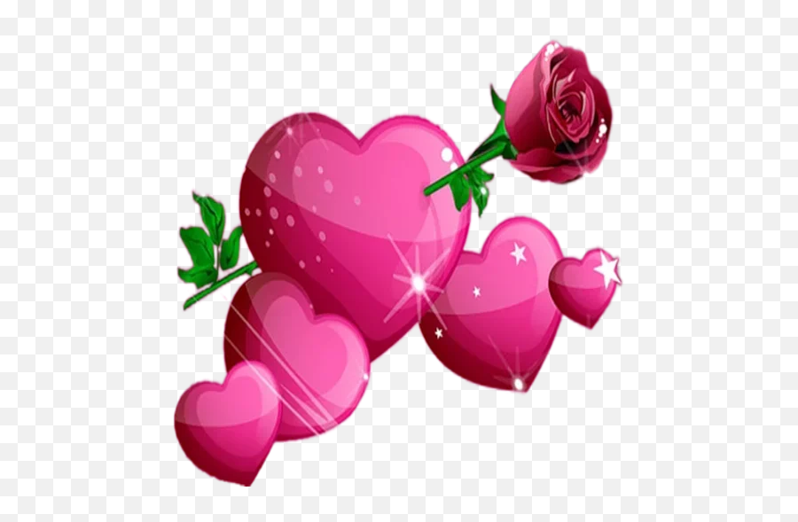 New Love Flowers U0026 Rose Stickers For Whatsapp Latest - Single Heart Pic Hd Emoji,Love Is A Flower Emoticons