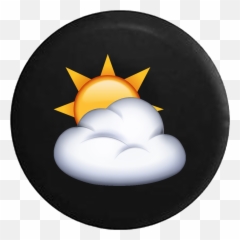 Download Text Emoji Sun Cloud - Clip Art,Cloud Emoji Transparent