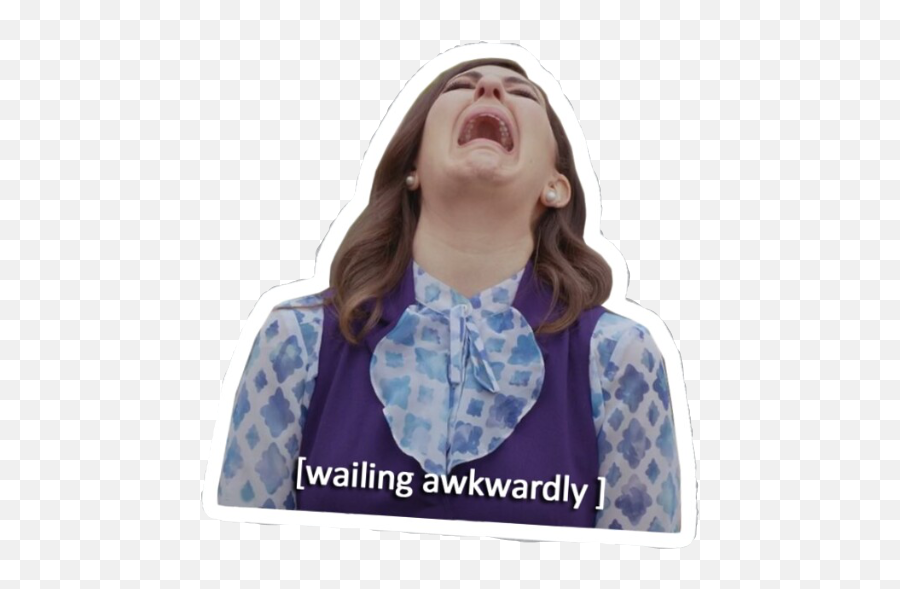 Janet Nbc Thegoodplace Sticker - Good Place Funny Janet Emoji,Wailing Emoji