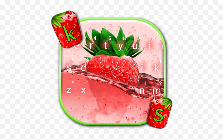 Strawberry Drops Keyboard Theme - Cute Strawberry Emoji,Emoji That Is A Strawberry
