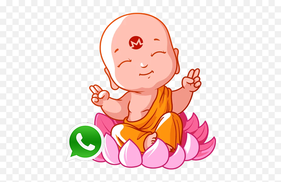 Zen Buddha Funny Buddism Sticker For - Whatsapp Icon Emoji,Monk Emoji