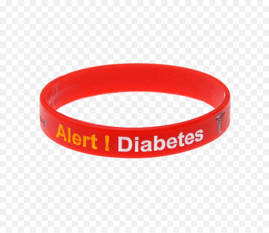 Diabetes - Red Reversible Write On Medical Bracelet Solid Emoji,Braclet That Helps Maintain Emotion