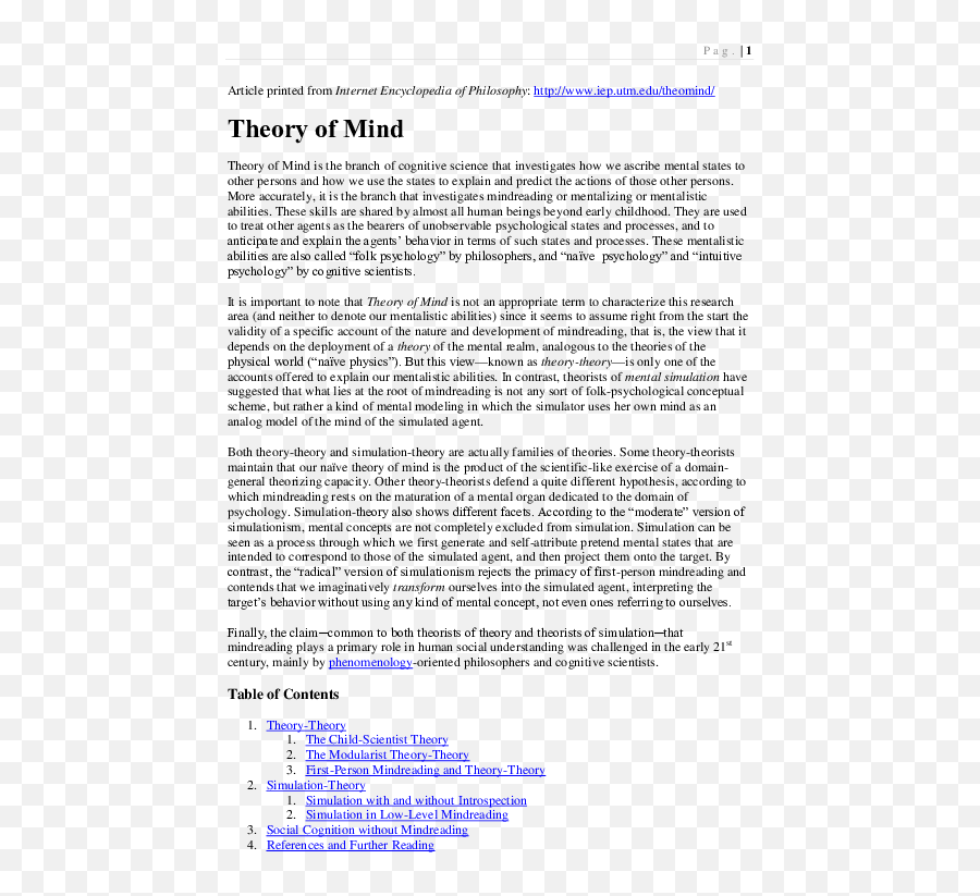 Pdf Theory Of Mind Massimo Marraffa - Academiaedu Document Emoji,6 Major Theories Of Emotion