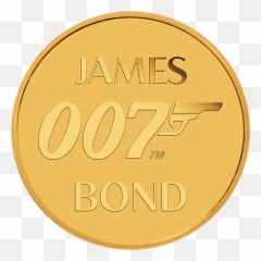 2020 James Bond 007 0 - Solid Emoji,Gold Coin Emoji