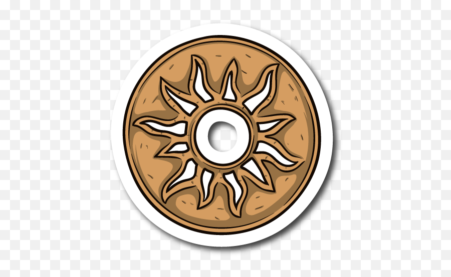 Aztec Sun Sticker Bs005 - Sticker Clipart Full Size Dot Emoji,Pale Sun Emojis