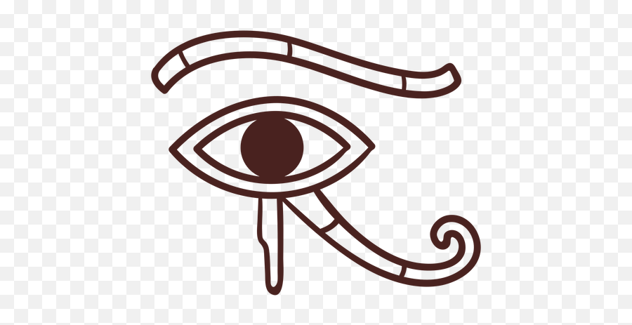 Egyptian Symbol Eye Of Horus Stroke - Ojo De Horus Png Emoji,Eye Of Horus Emoji