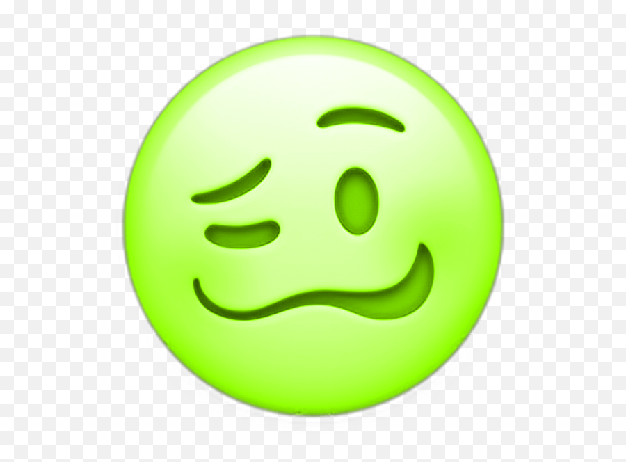 Green Neongreen Lime Sticker - Happy Emoji,Lime Emoji