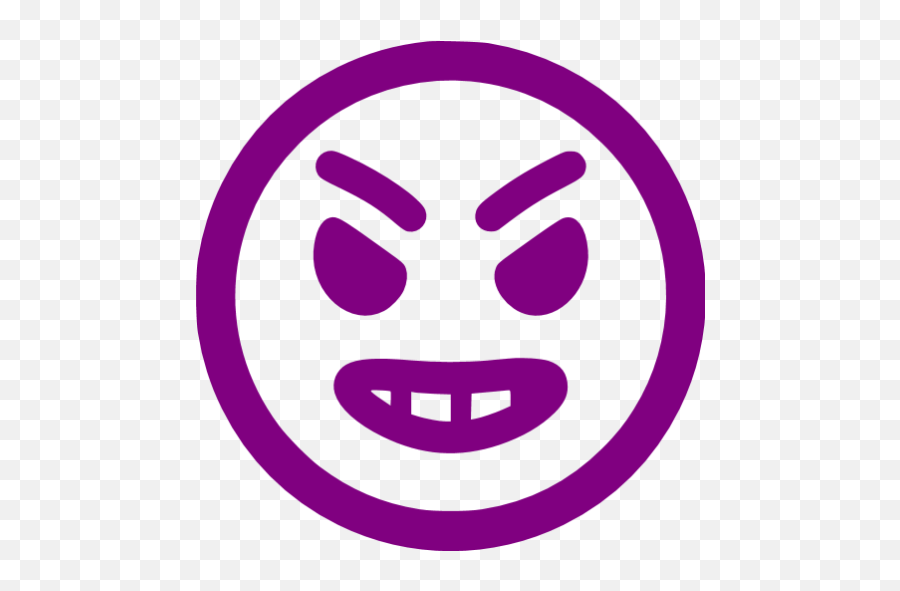 Purple Angry Icon - Free Purple Emoticon Icons Red Angry Icon Png Emoji,Angry, Emoticon