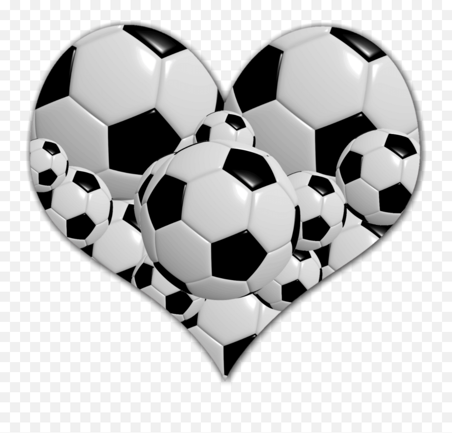 Heart With Soccer Balls Clipart Emoji,Soccer Ball Vector Emotion