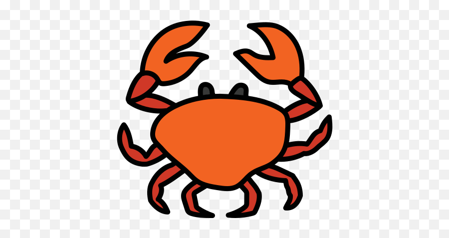 Crab Icon In Doodle Style - Cancer Emoji,Crab Emoji For Email Subject Line
