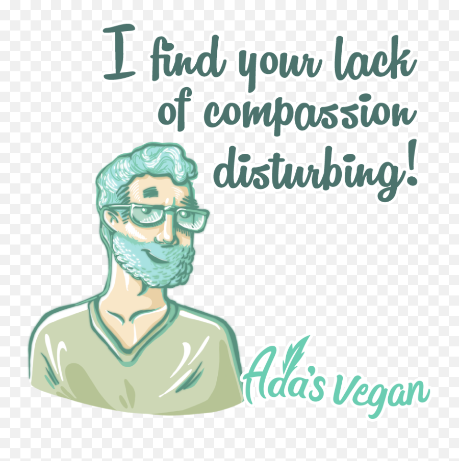 Adau0027s Vegan Stickers By Wissam Chidiak Emoji,Beard Emoticon Text