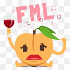 A Peach Life Emoji Inspired Stickers By Emojione By - Champagne Glass,Peach Emoji New