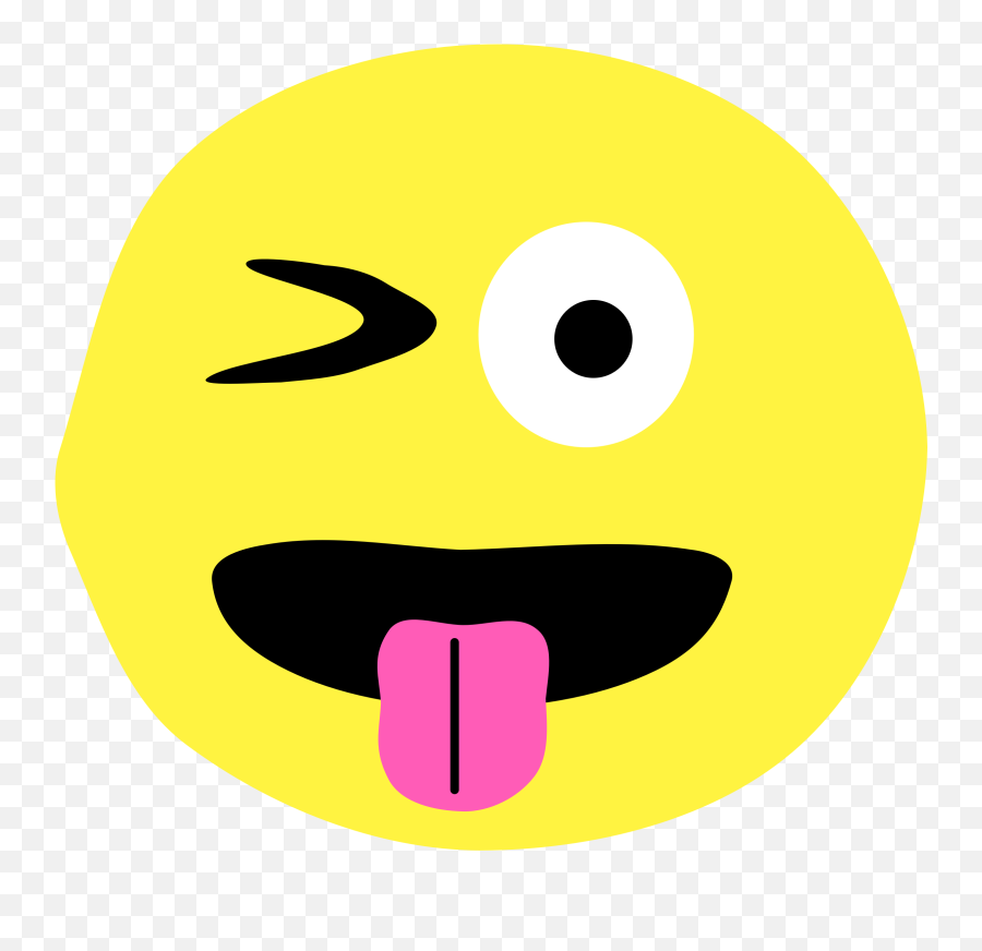 Winking Emoji Clipart Winky Emoji 1 - Carinha Feliz,Winking Emoji