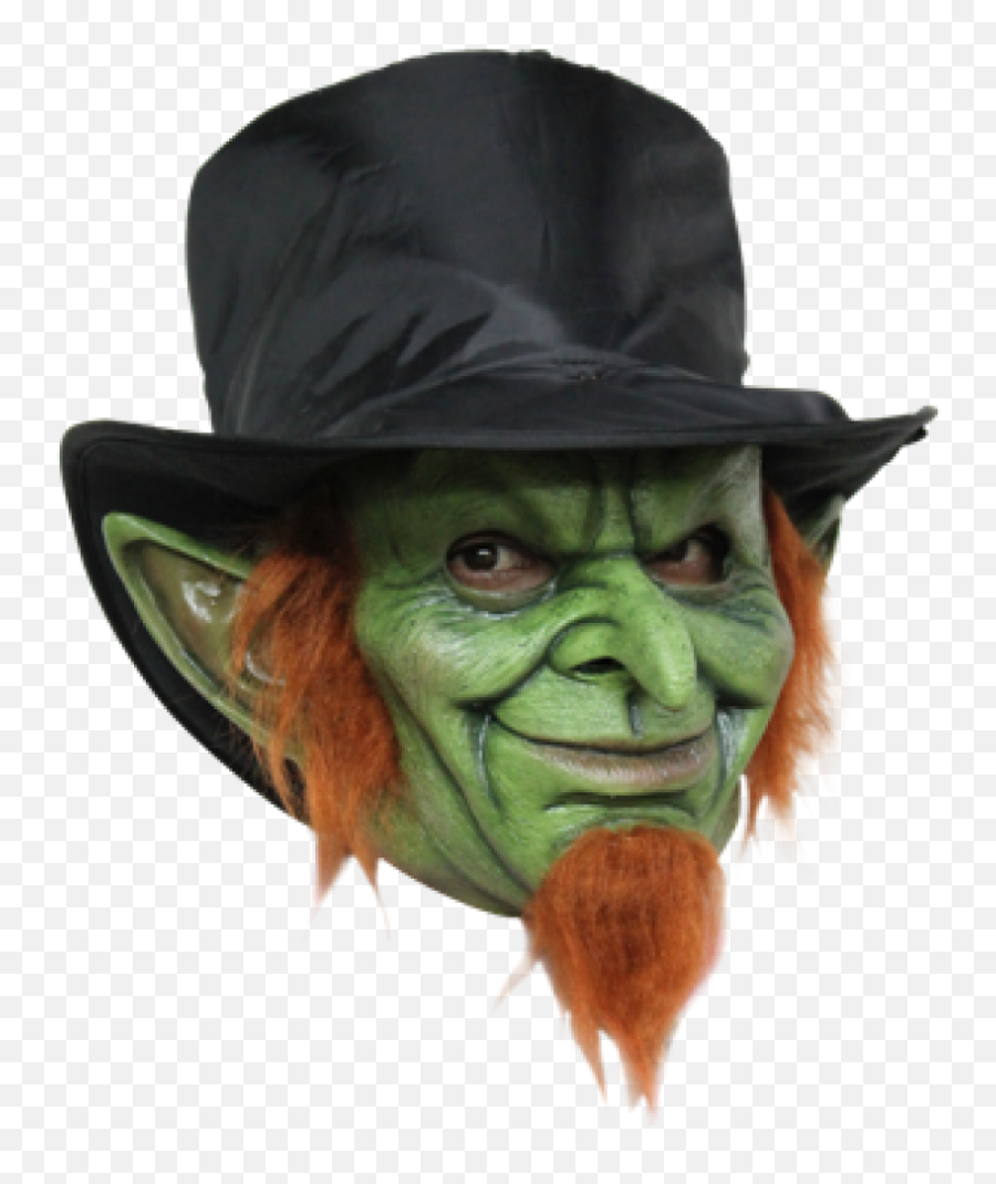 Download Mask Halloween Green Costume Leprechaun Goblin Emoji,Green Emoticon The Mask