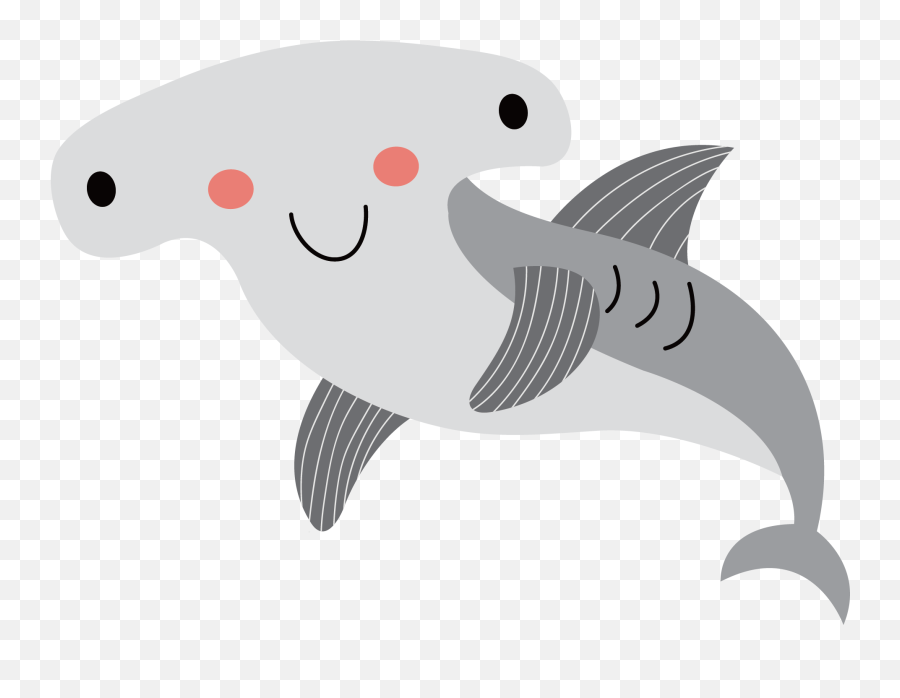 Shark Cartoon Illustration - Gray Shark Vector Png Download Emoji,(^^^) Shark Emoji