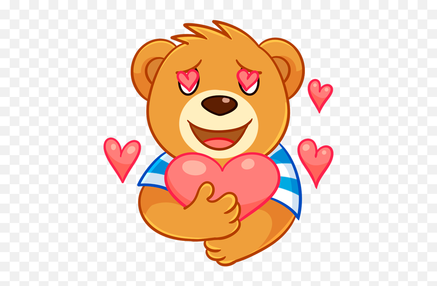 Vk Sticker 12 From Collection Barni Download For Free Emoji,Teddy Hugs Emoji