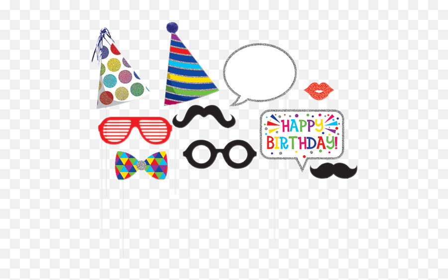 Photo Booth - Party Hat Emoji,Emoji Party Frame