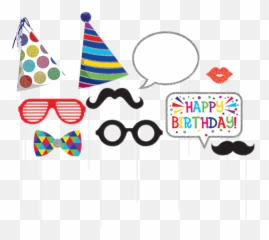 Photo Booth - Party Hat Emoji,Emoji Party Frame